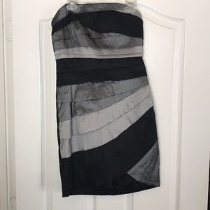 Black and Silver Homecoming Dress